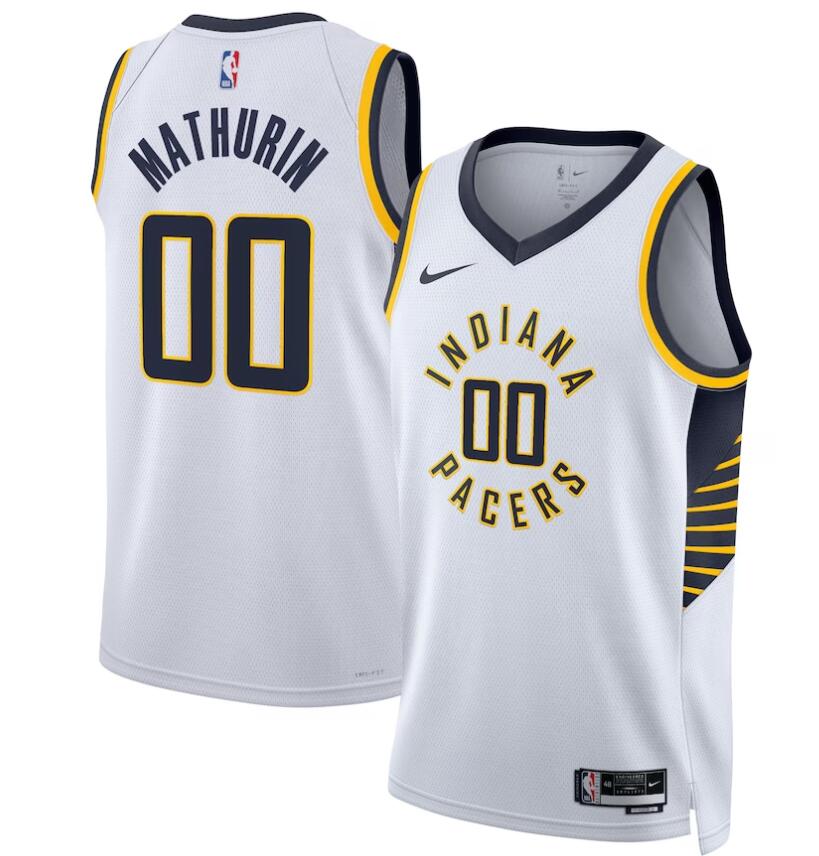 Men Indiana Pacers #00 Bennedict Mathurin white Nike Association Edition Swingman NBA Jersey